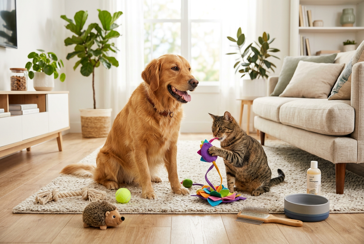 Dog and cat lifestyle hero